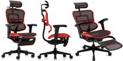 Кресло Ergohuman Ultra X9 Gaming Legrest Equator красного цвета